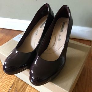Clarks Adriele Viola Pumps Burgundy patent leather